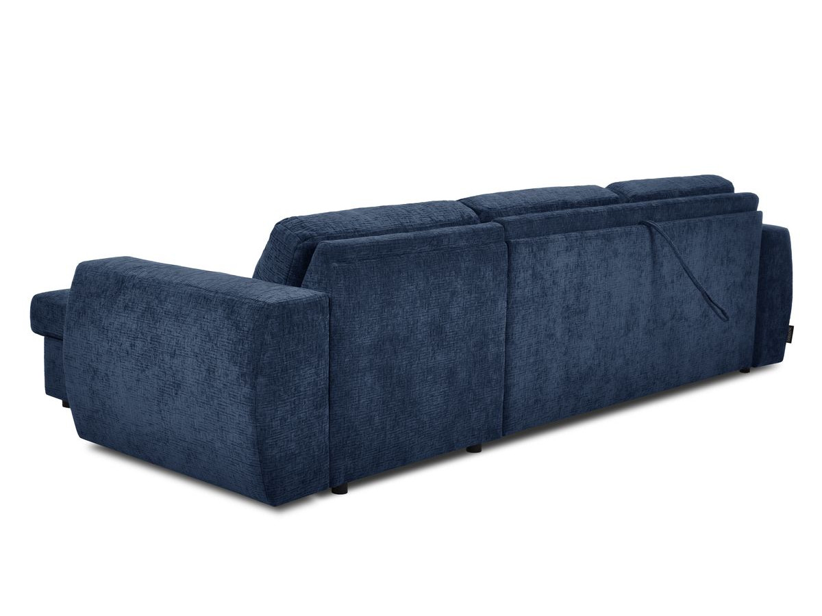 Canapé d'angle réversible convertible coffre HUGO ouverture express tissu texturé