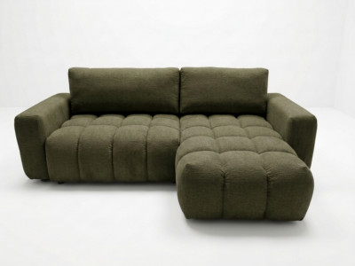 Canapé d'angle réversible convertible JULES tissu lisse