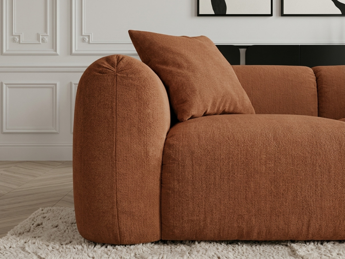 Prosta sofa nierozkładana 2-osobowa SIENA tkanina szenilowa