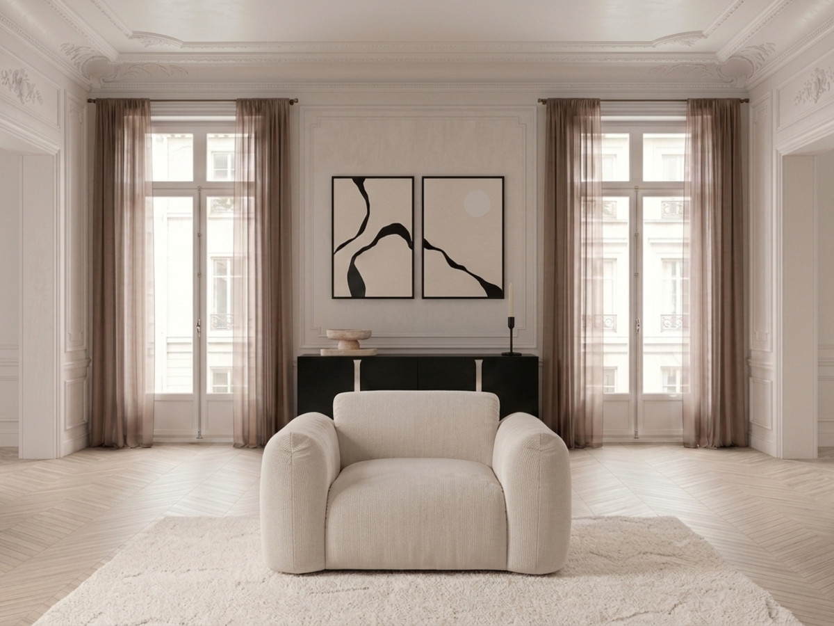 Fauteuil SIENA in chenillestof