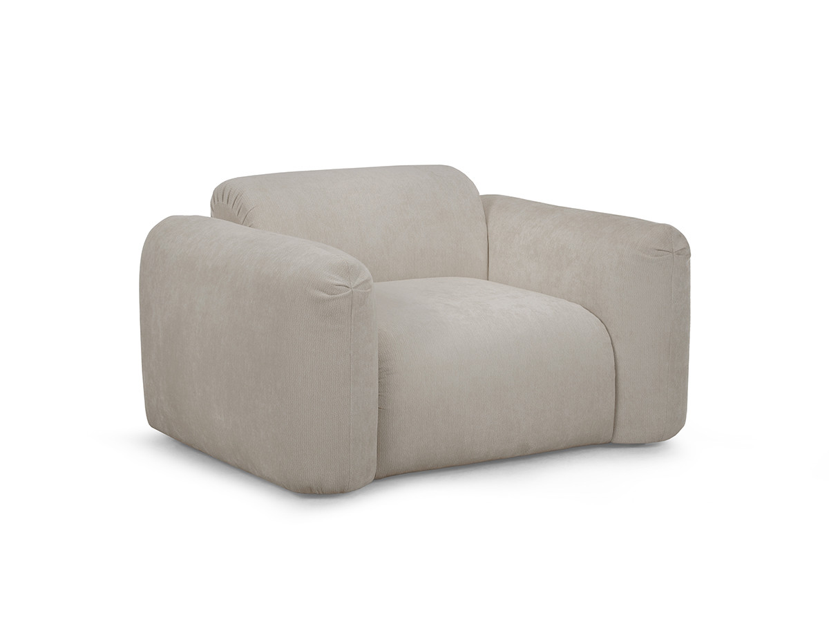 fauteuil siena in chenillestof gekleurd beige