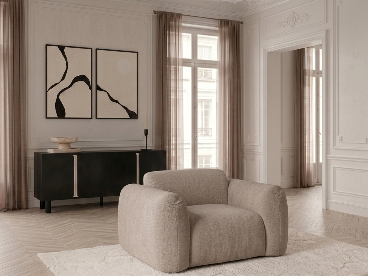 Fauteuil SIENA tissu chenille