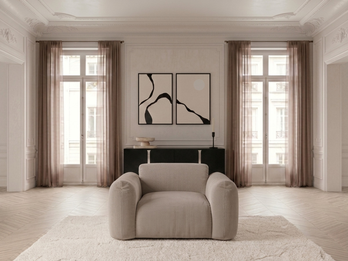 Fauteuil SIENA tissu chenille