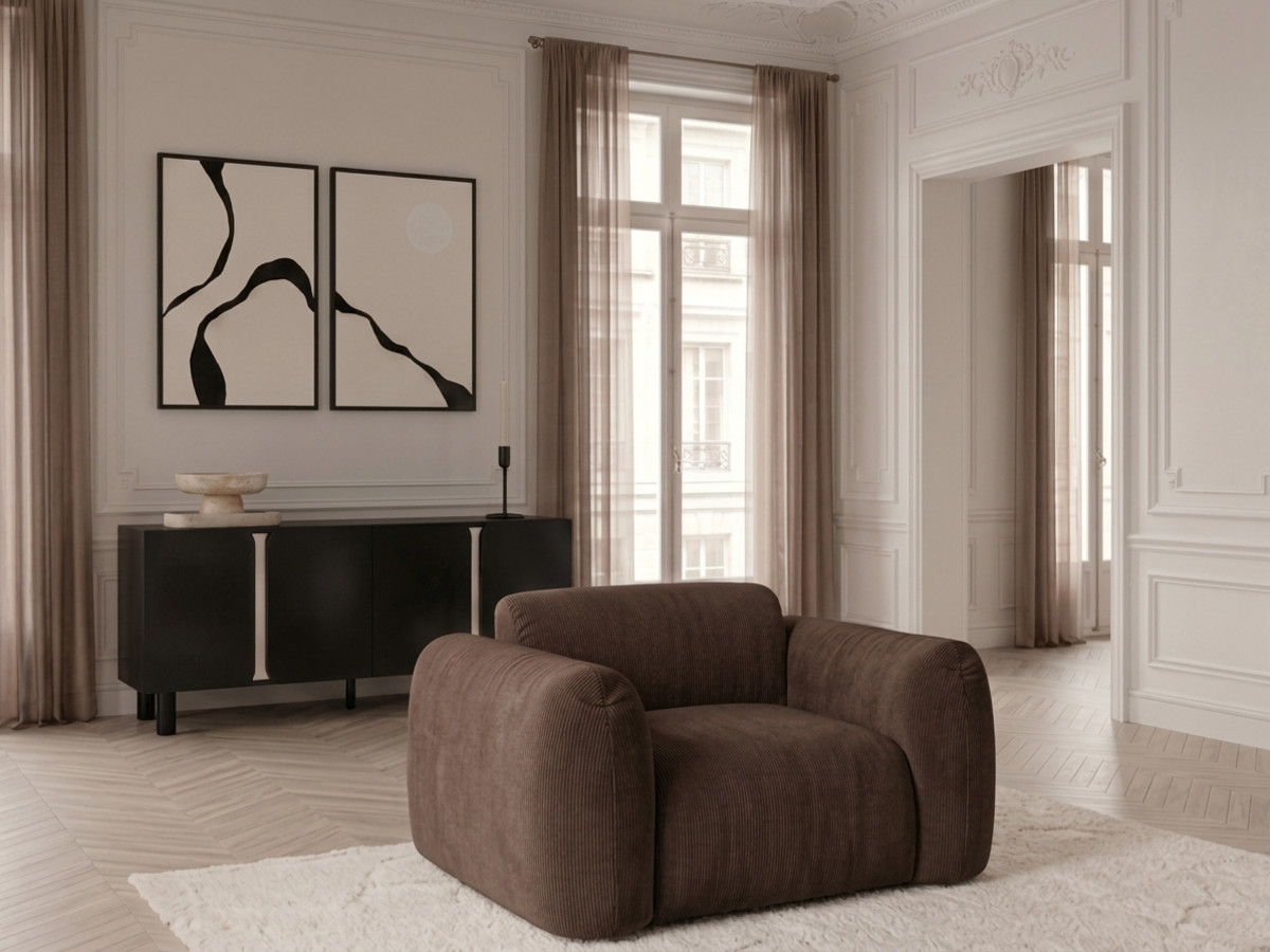 Fauteuil SIENA in chenillestof