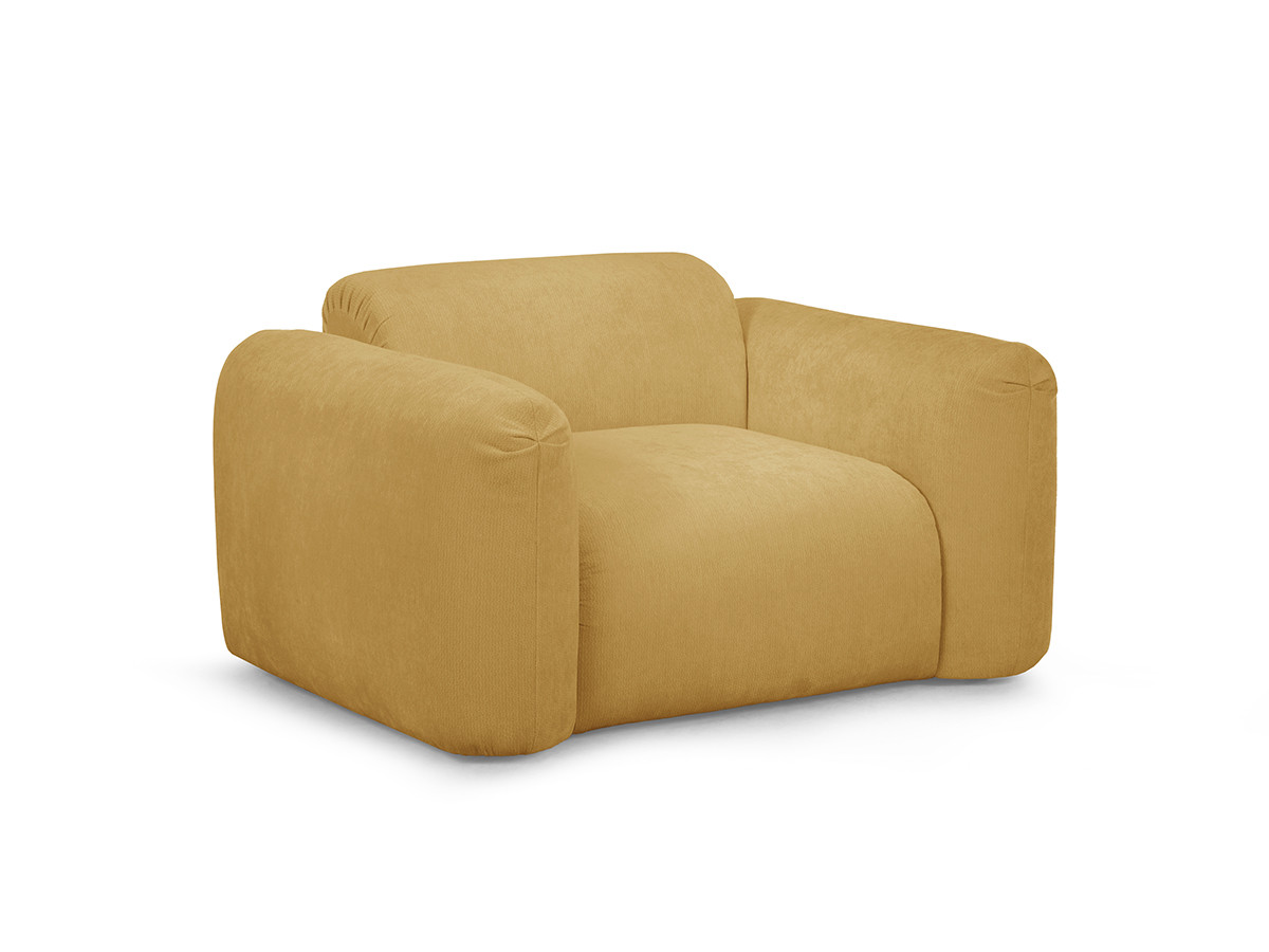 fauteuil siena in chenillestof gekleurd geel