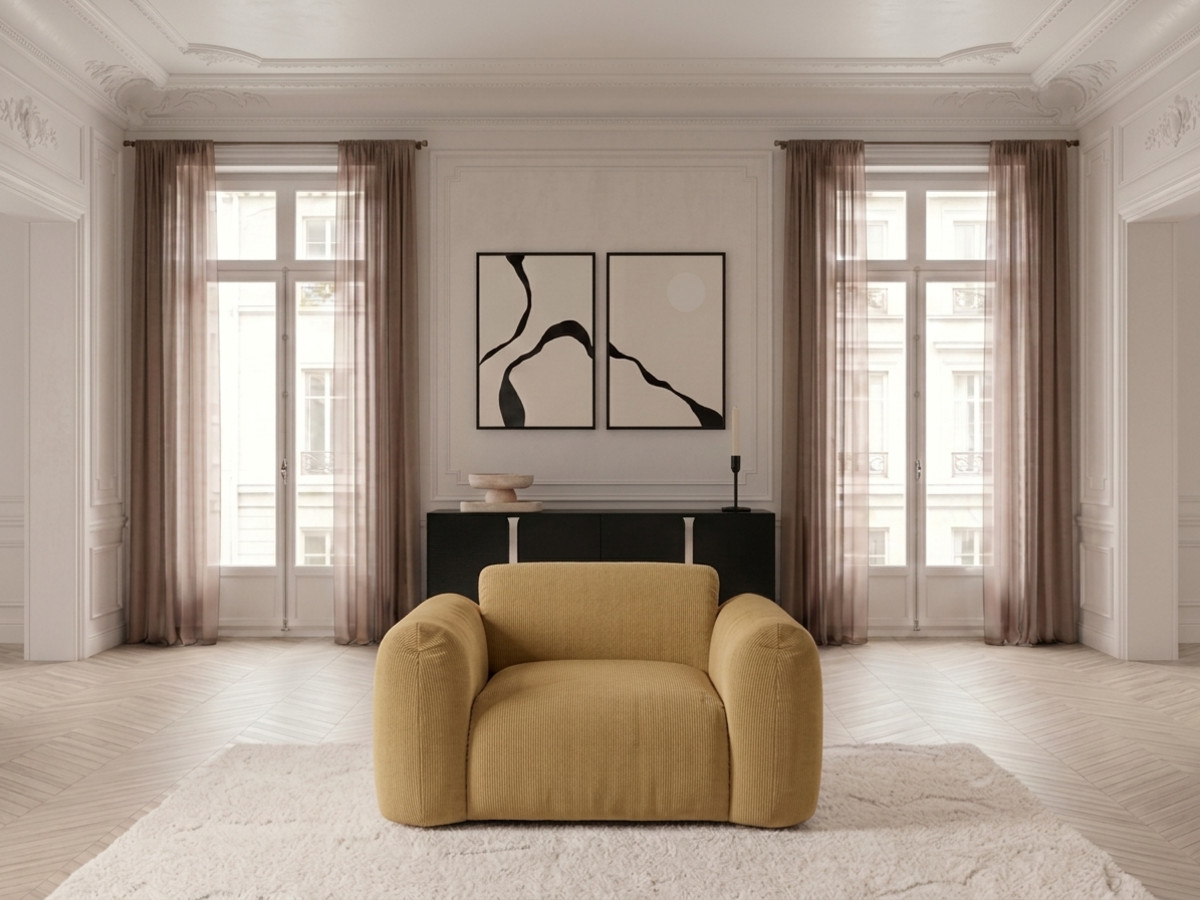 Fauteuil SIENA in chenillestof