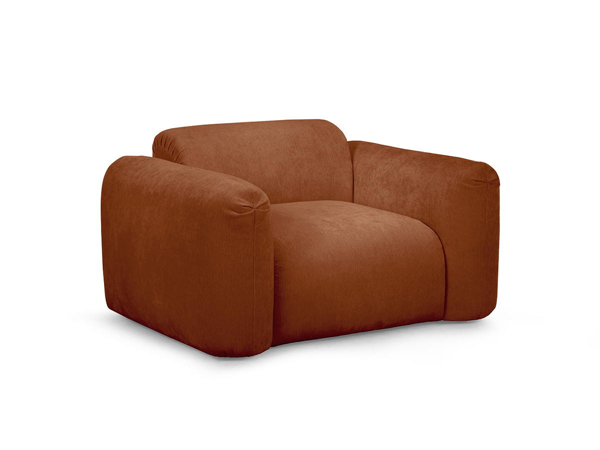fauteuil siena in chenillestof gekleurd oranje