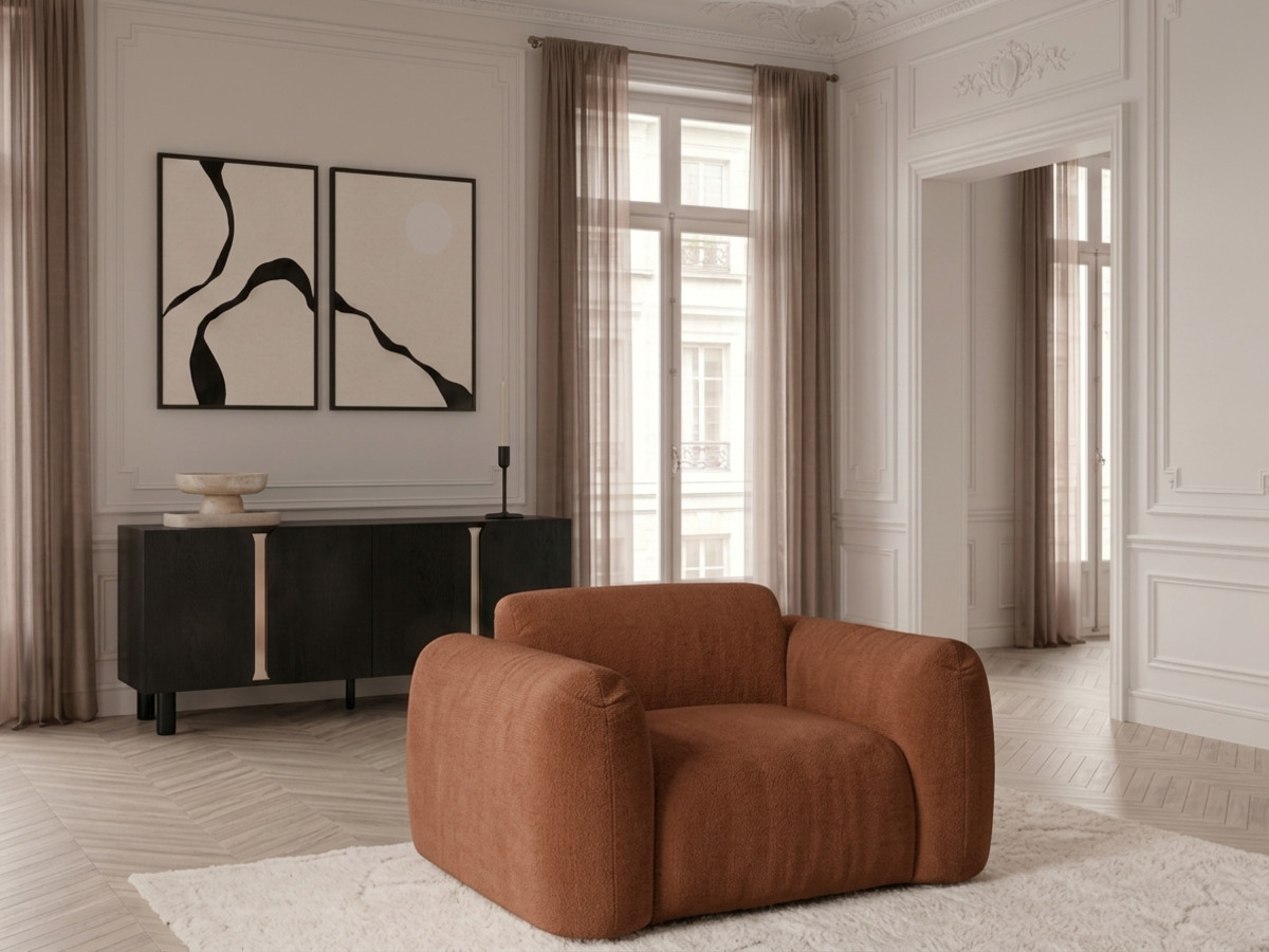 Fauteuil SIENA in chenillestof