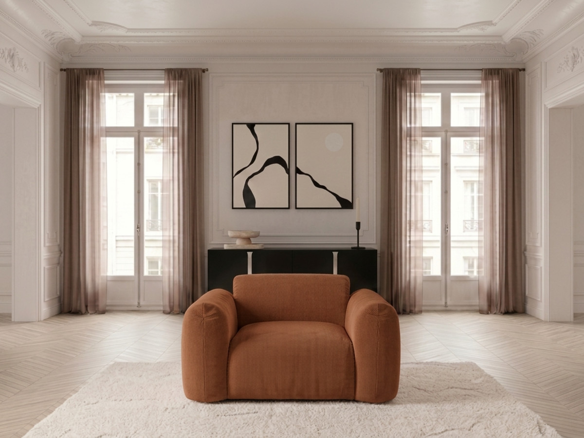 Fauteuil SIENA in chenillestof