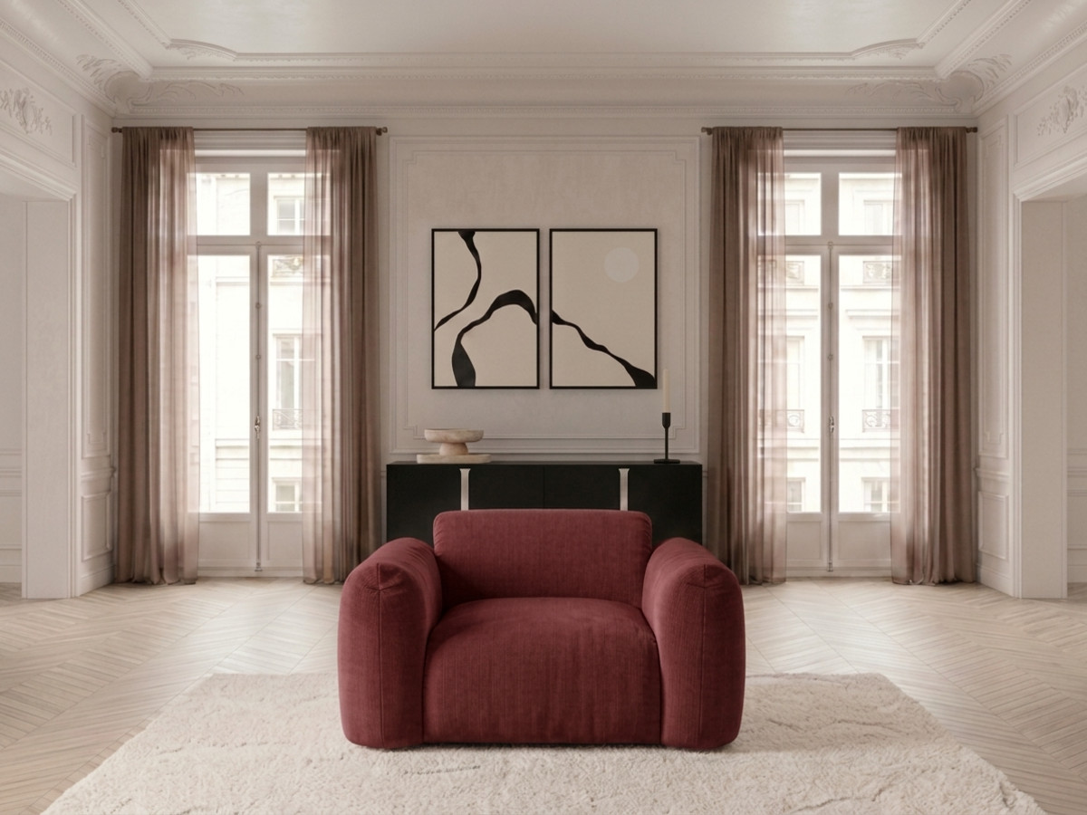 Fauteuil SIENA in chenillestof