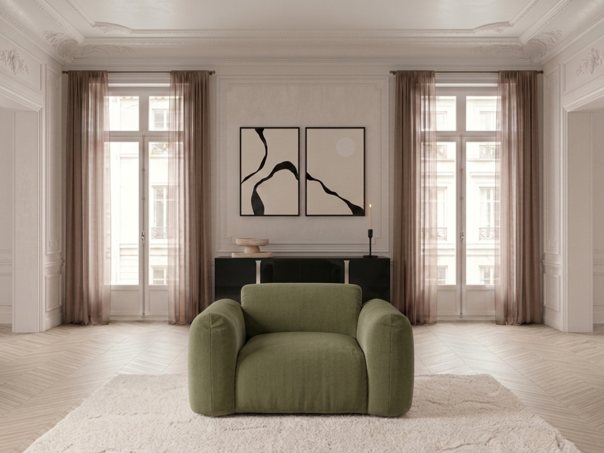 Fauteuil SIENA in chenillestof