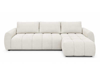 Canapé d'angle réversible convertible coffre FUJI ouverture express tissu chiné