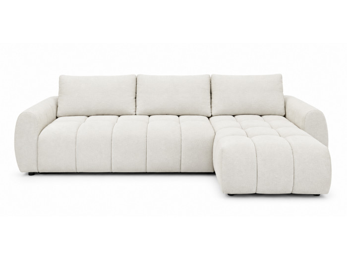 Canapé d'angle réversible convertible coffre FUJI ouverture express tissu chiné