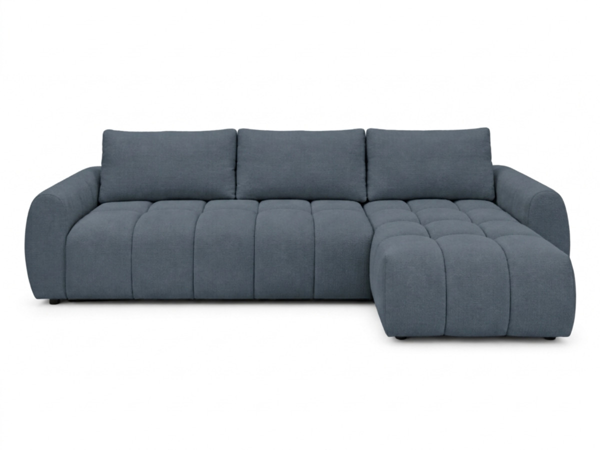 omkeerbare slaaphoekzetel met opbergruimte fuji express-openingsmechanisme in gemêleerde stof gekleurd blauw