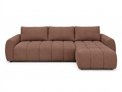 Canapé d'angle réversible convertible coffre FUJI ouverture express tissu chiné