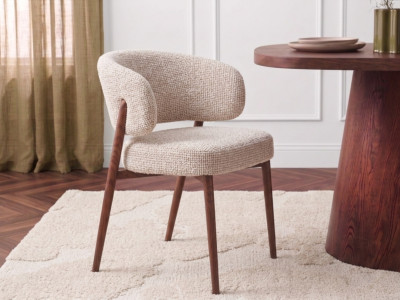 Lot de 2 chaises RHEA tissu tweed