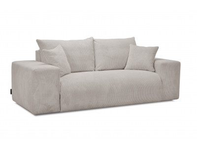 Canapé droit convertible ouverture express VOLTAIRE tissu velours côtelé