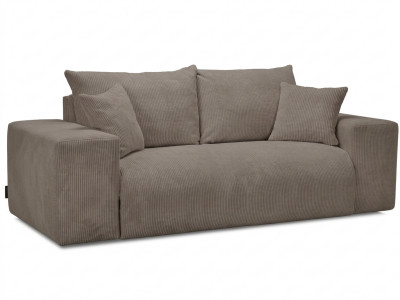 Canapé droit convertible ouverture express VOLTAIRE tissu velours côtelé