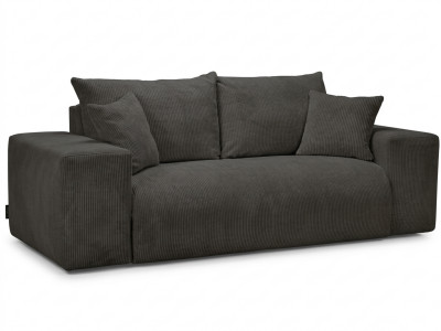 Canapé droit convertible ouverture express VOLTAIRE tissu velours côtelé