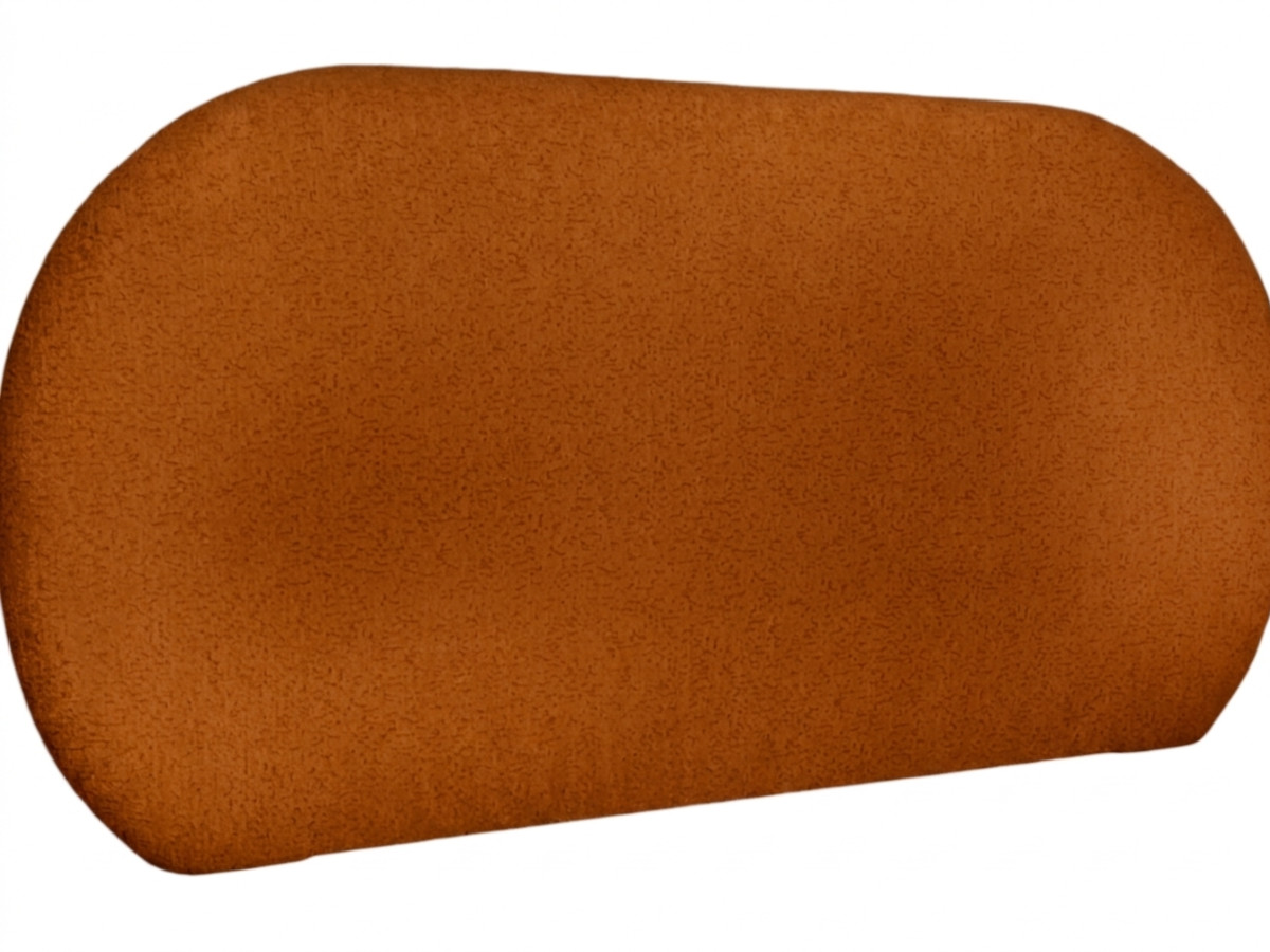 hoofdbord selin in bouclé stof gekleurd oranje