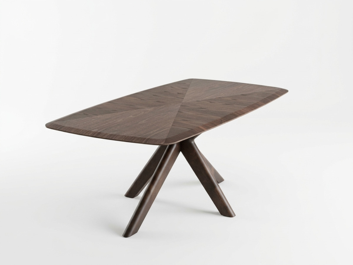 Table à manger VIVIENNE placage chêne massif