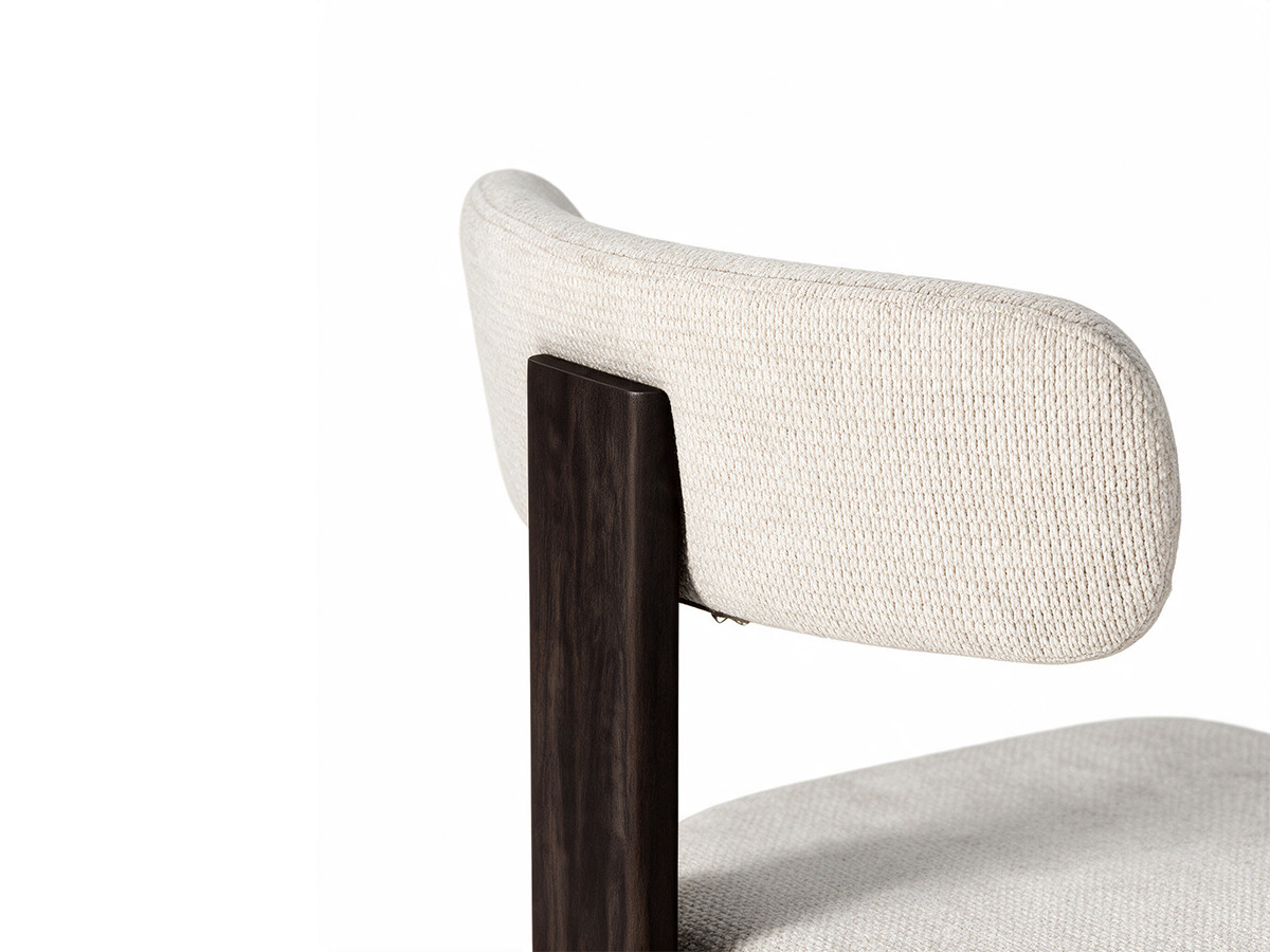 Lot de 2 chaises TANYA chêne massif et tissu texturé