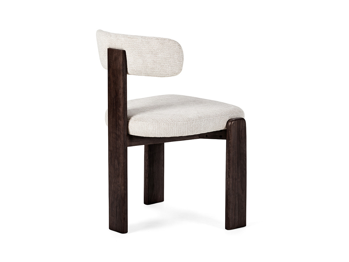 Lot de 2 chaises TANYA hêtre massif et tissu texturé