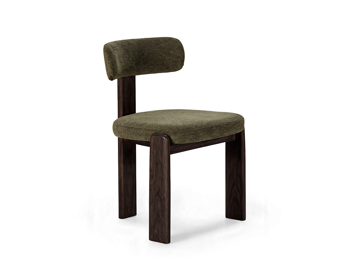 Lot de 2 chaises TANYA hêtre massif et tissu texturé