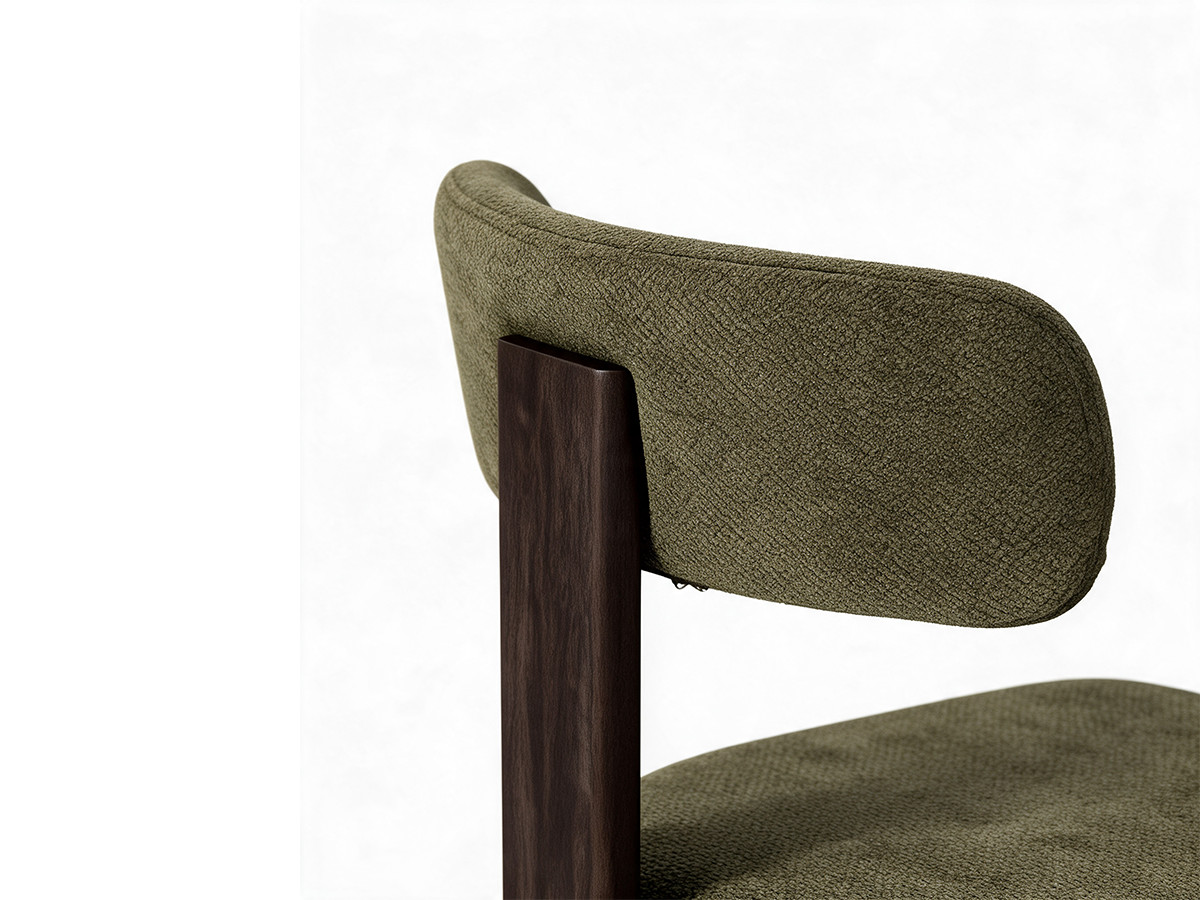 Lot de 2 chaises TANYA chêne massif et tissu texturé