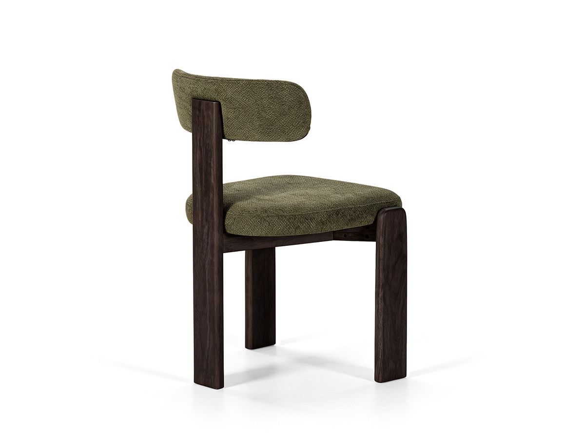 Lot de 2 chaises TANYA hêtre massif et tissu texturé