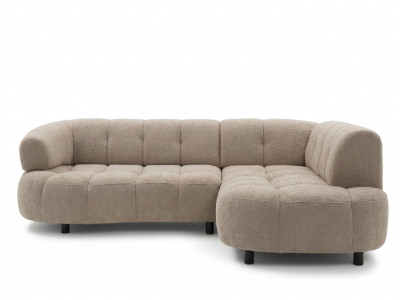 Canapé d'angle L convertible avance-recule électrique LOVELY tissu chenille
