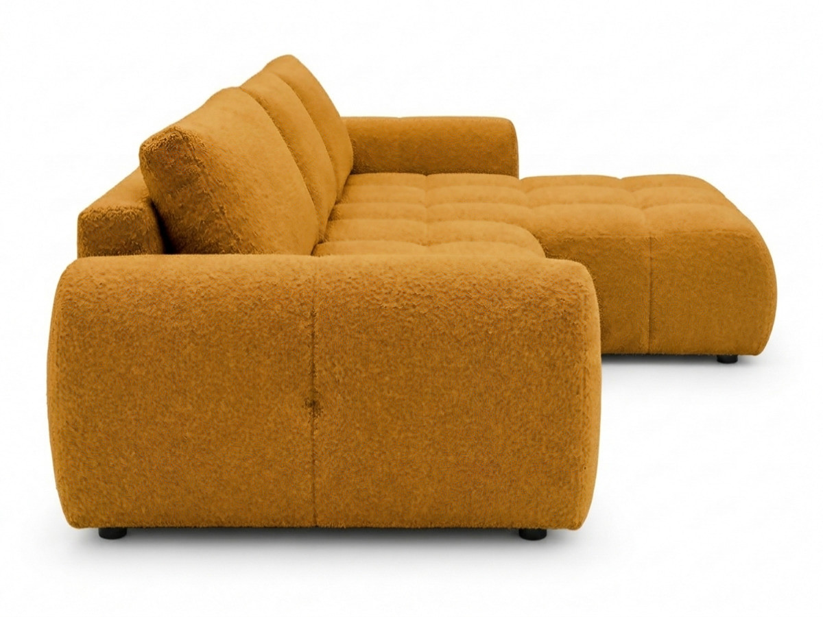 Canapé d'angle réversible convertible coffre FUJI ouverture express tissu bouclette