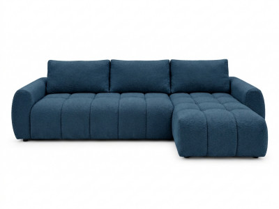 Canapé d'angle réversible convertible coffre FUJI ouverture express tissu bouclette