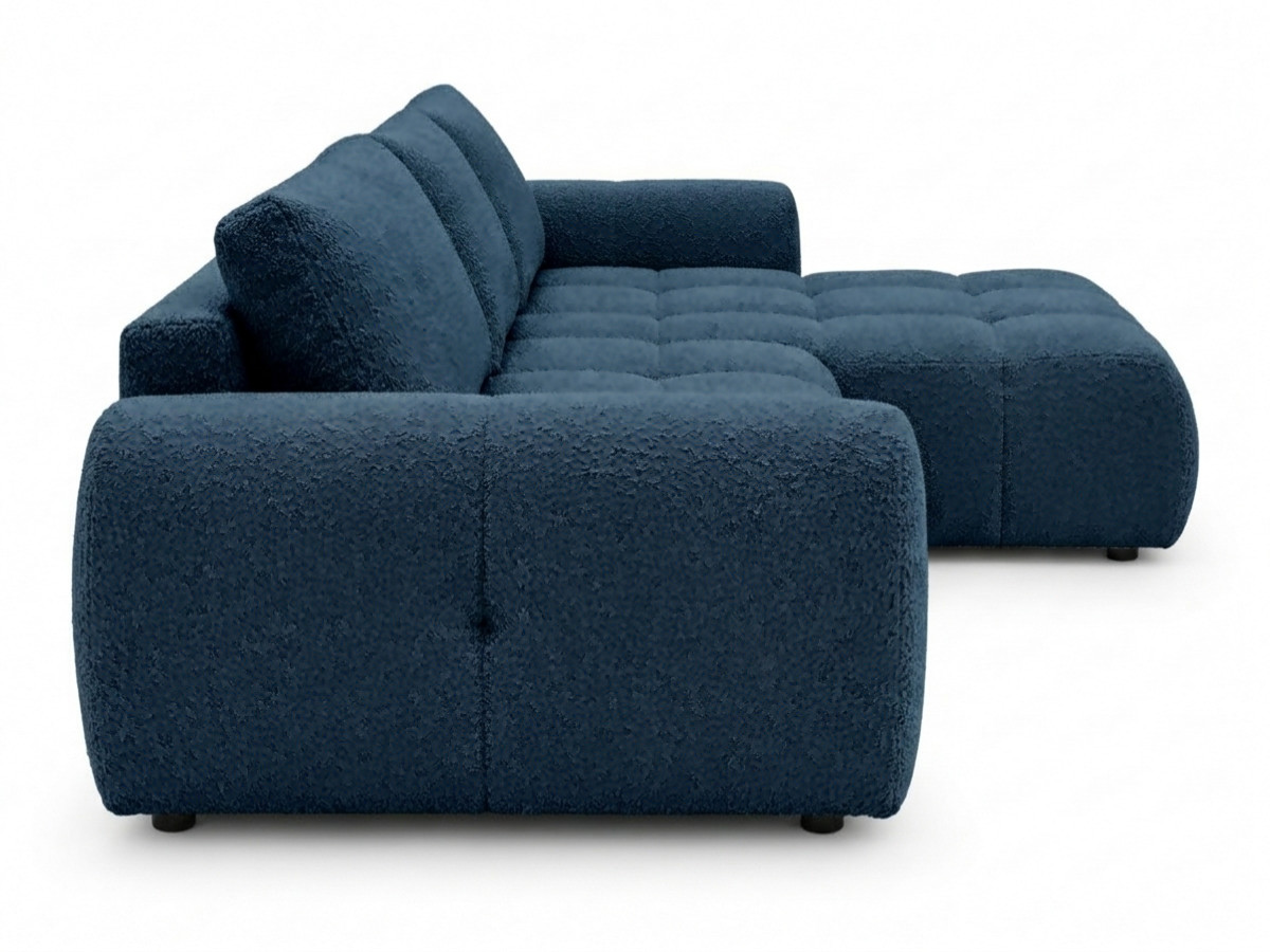 Canapé d'angle réversible convertible coffre FUJI ouverture express tissu bouclette