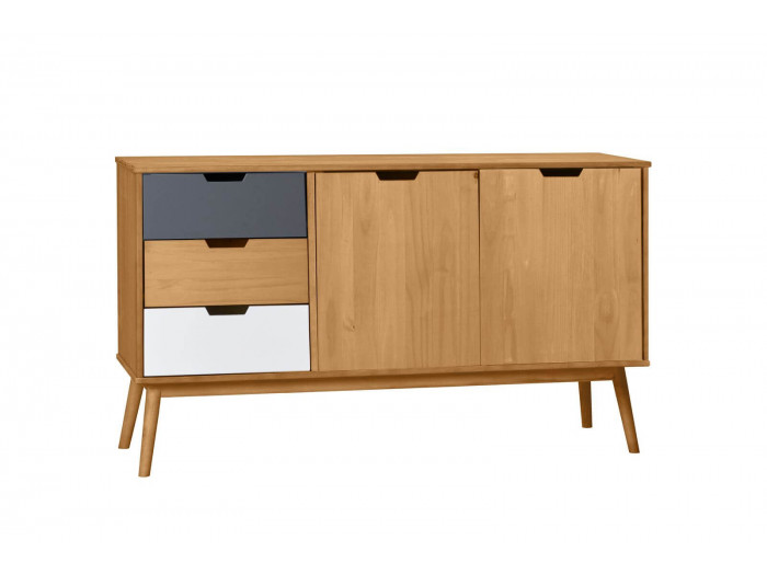 Buffet 2 portes 140 cm ALMA bois massif