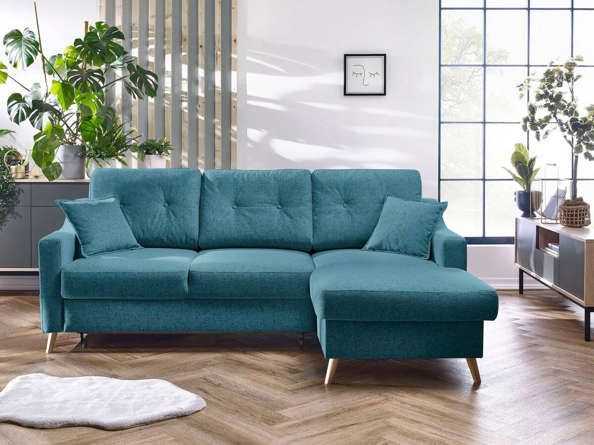 Canapé d'angle convertible coffre SWEDEN