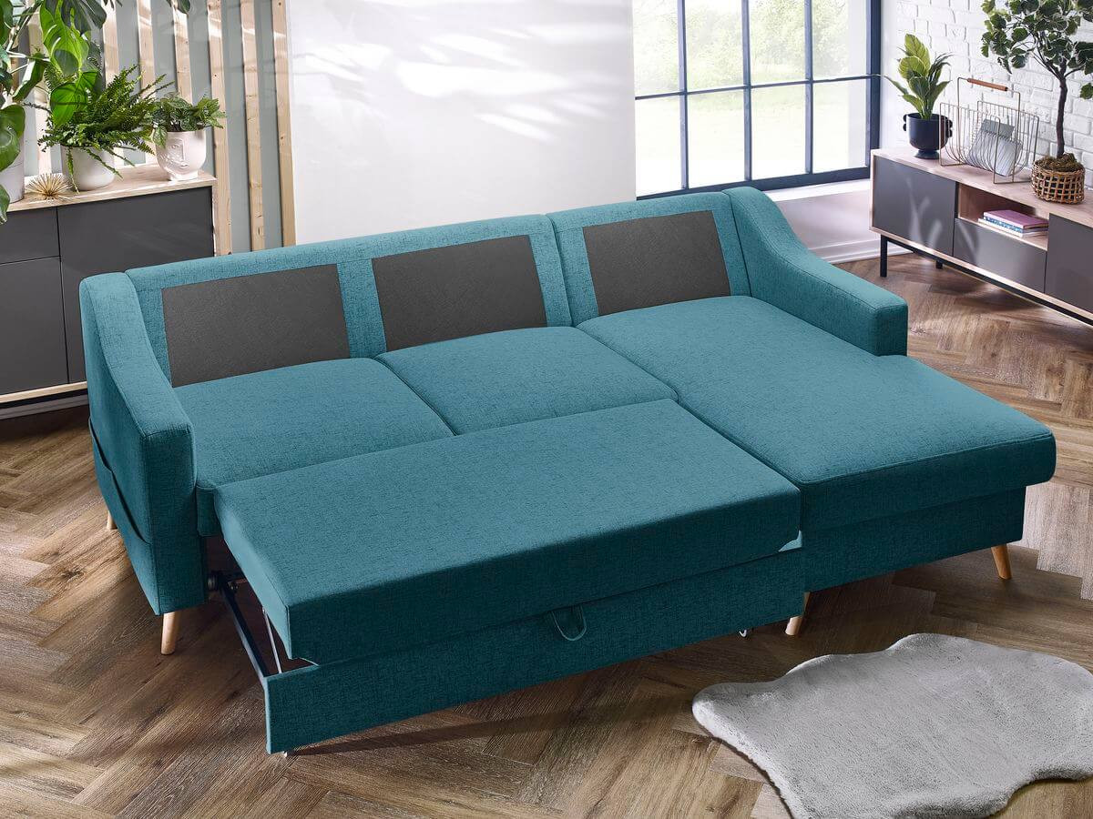 Canapé d'angle convertible coffre SWEDEN