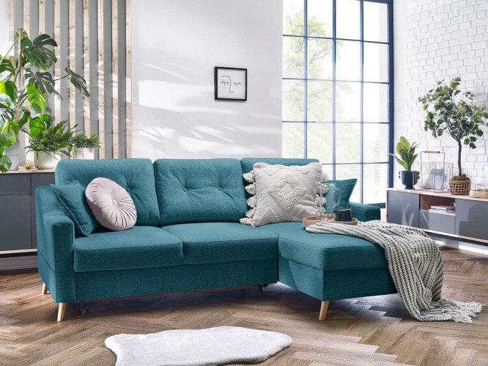 Canapé d'angle convertible coffre SWEDEN