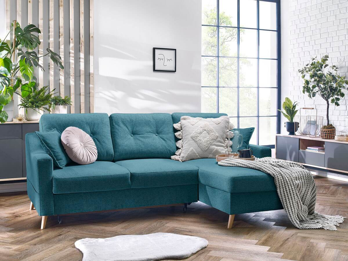 Canapé d'angle convertible coffre SWEDEN