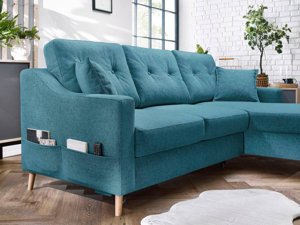 Canapé d'angle convertible coffre SWEDEN