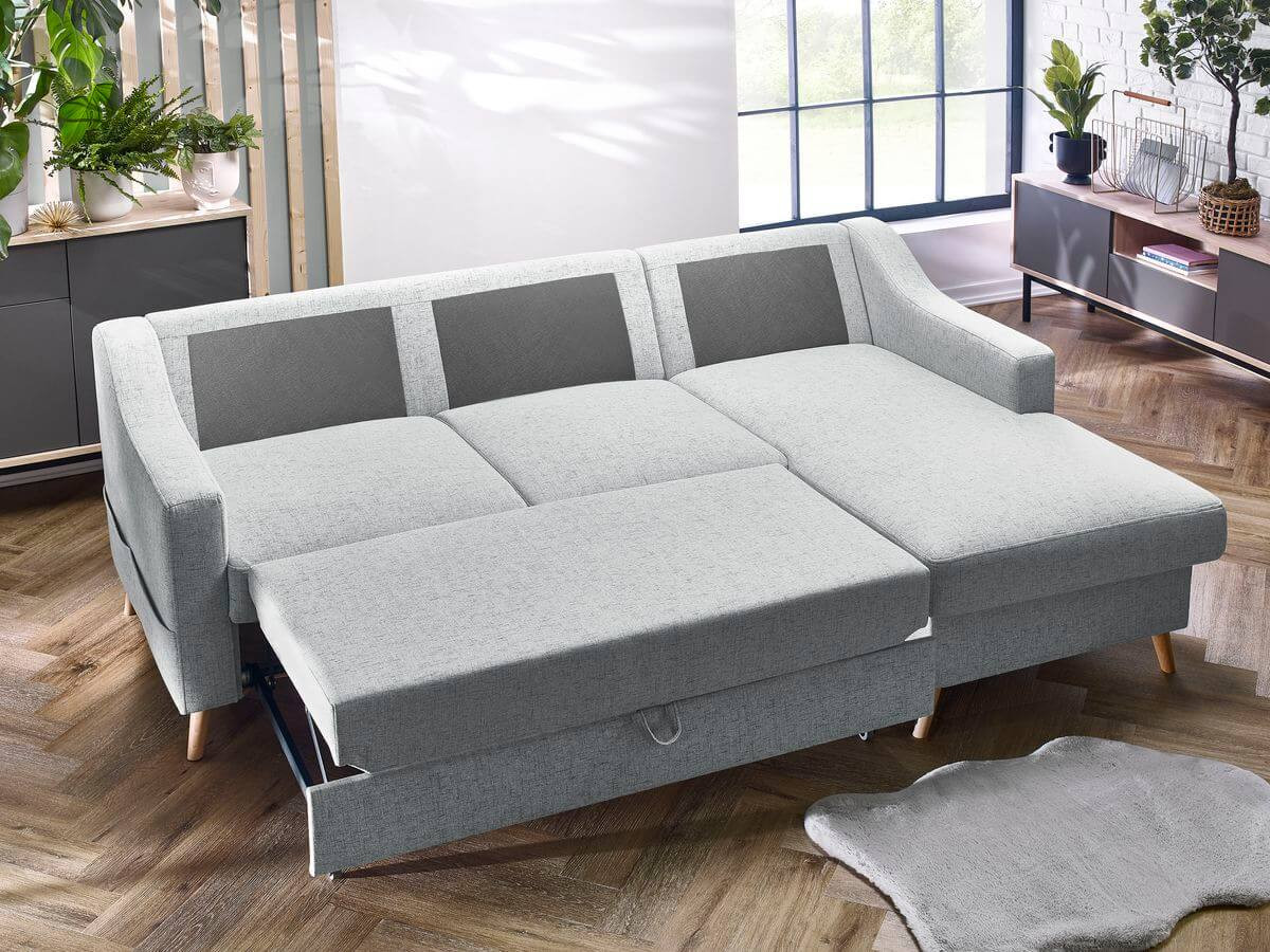 Canapé d'angle convertible coffre SWEDEN