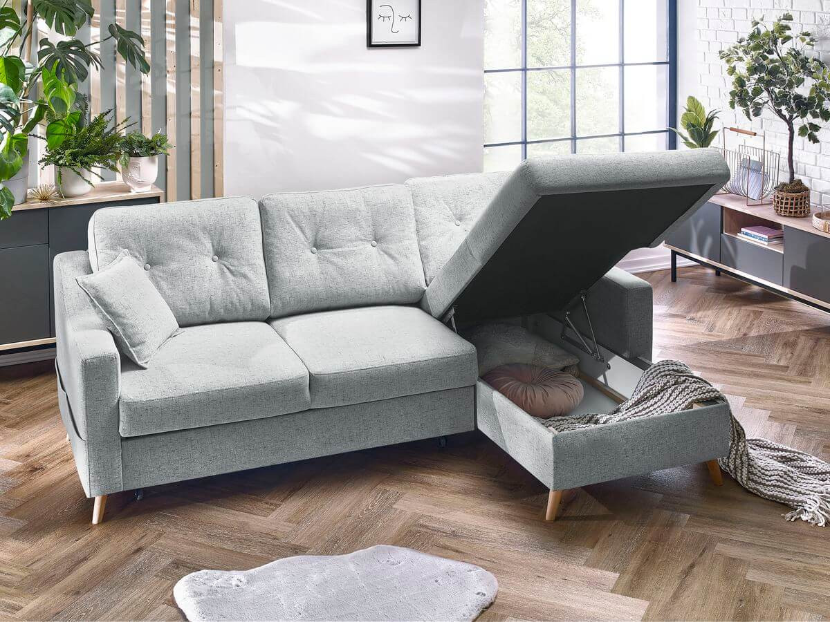 Canapé d'angle convertible coffre SWEDEN