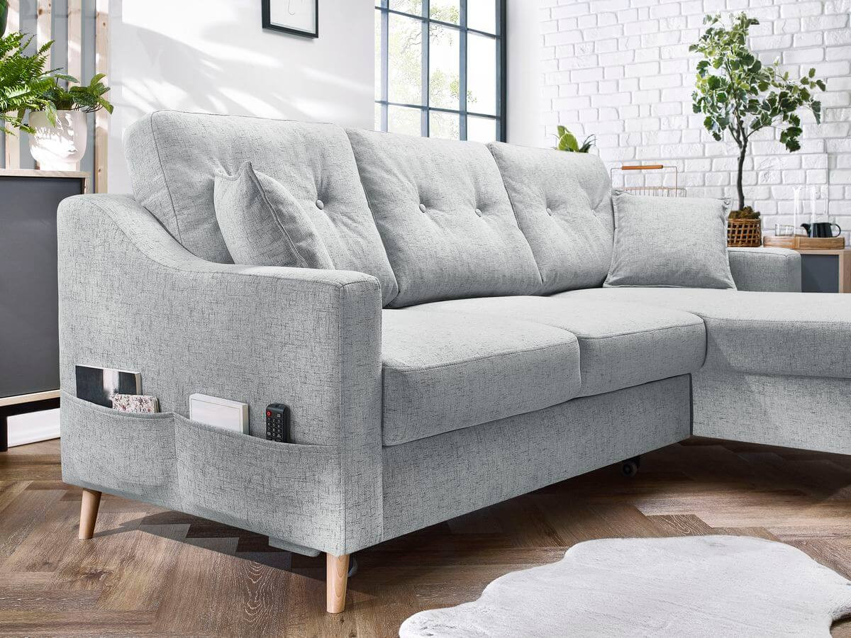 Canapé d'angle convertible coffre SWEDEN