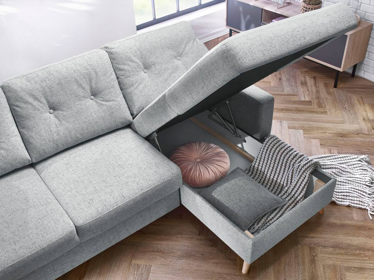 Canapé d'angle convertible coffre SWEDEN
