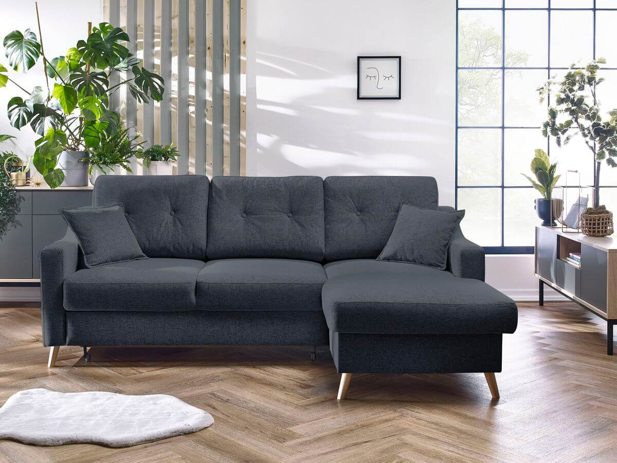 Canapé d'angle convertible coffre SWEDEN