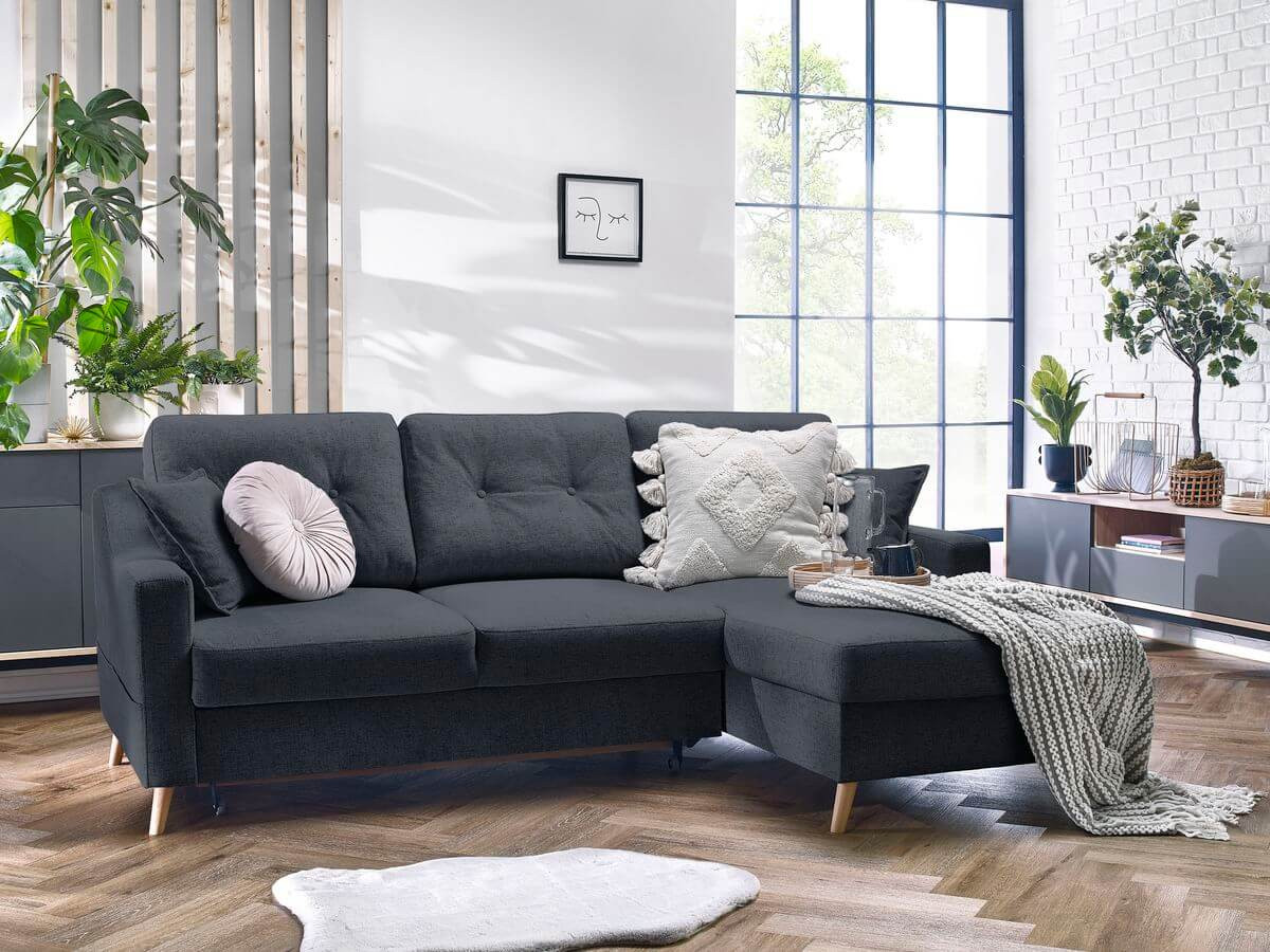Canapé d'angle convertible coffre SWEDEN
