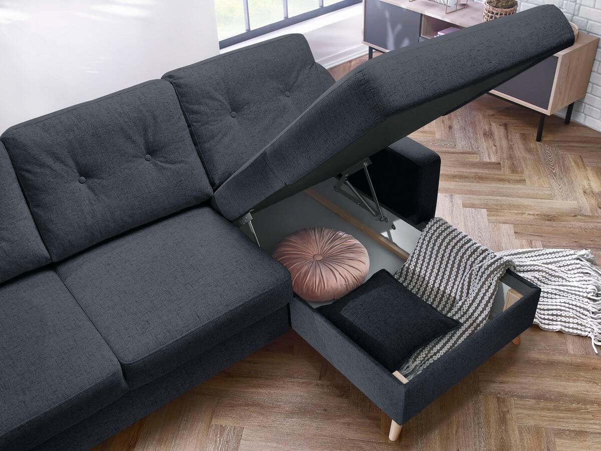 Canapé d'angle convertible coffre SWEDEN
