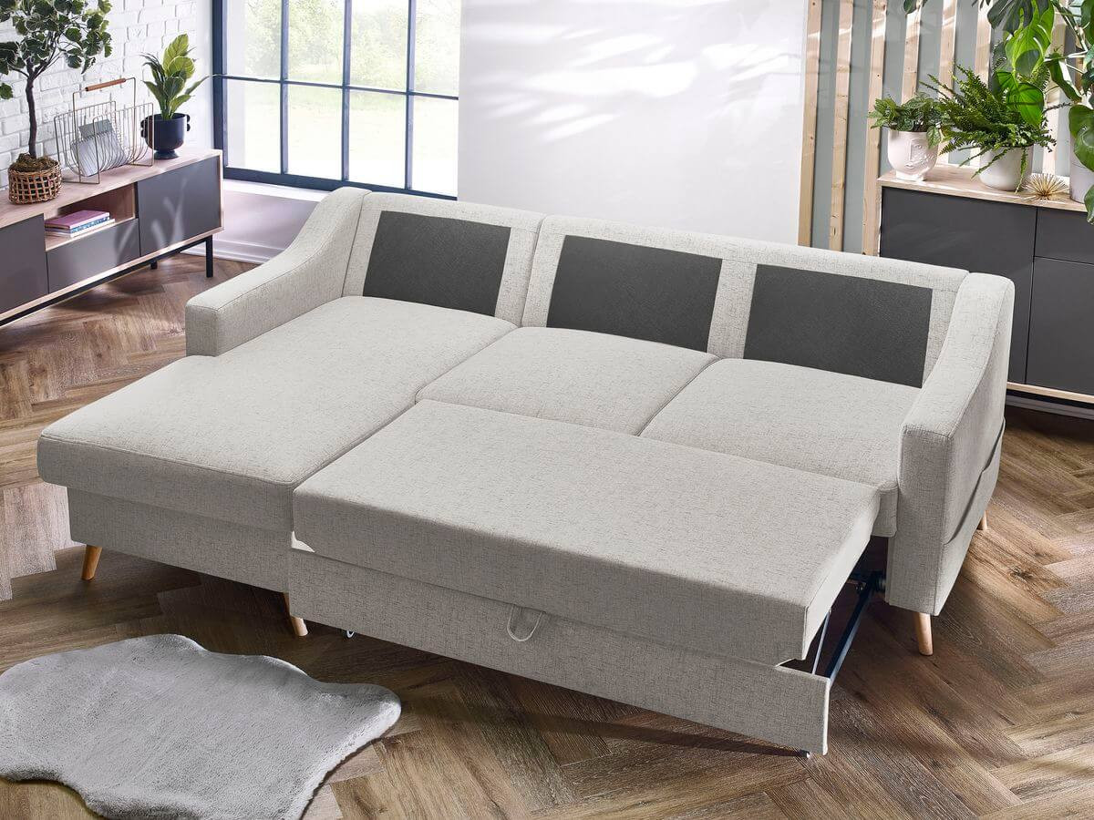 Canapé d'angle convertible coffre SWEDEN
