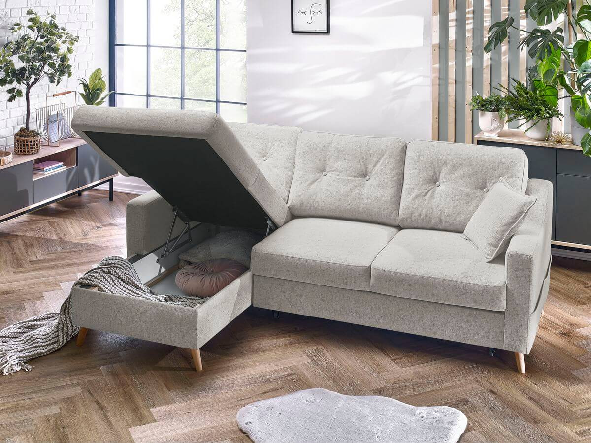 Canapé d'angle convertible coffre SWEDEN