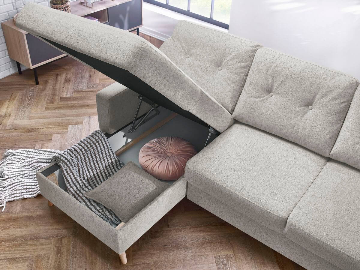 Canapé d'angle convertible coffre SWEDEN